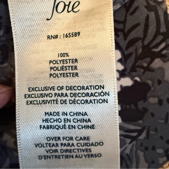 Joie Sleeveless Black Print Top Medium - Picture 10 of 11